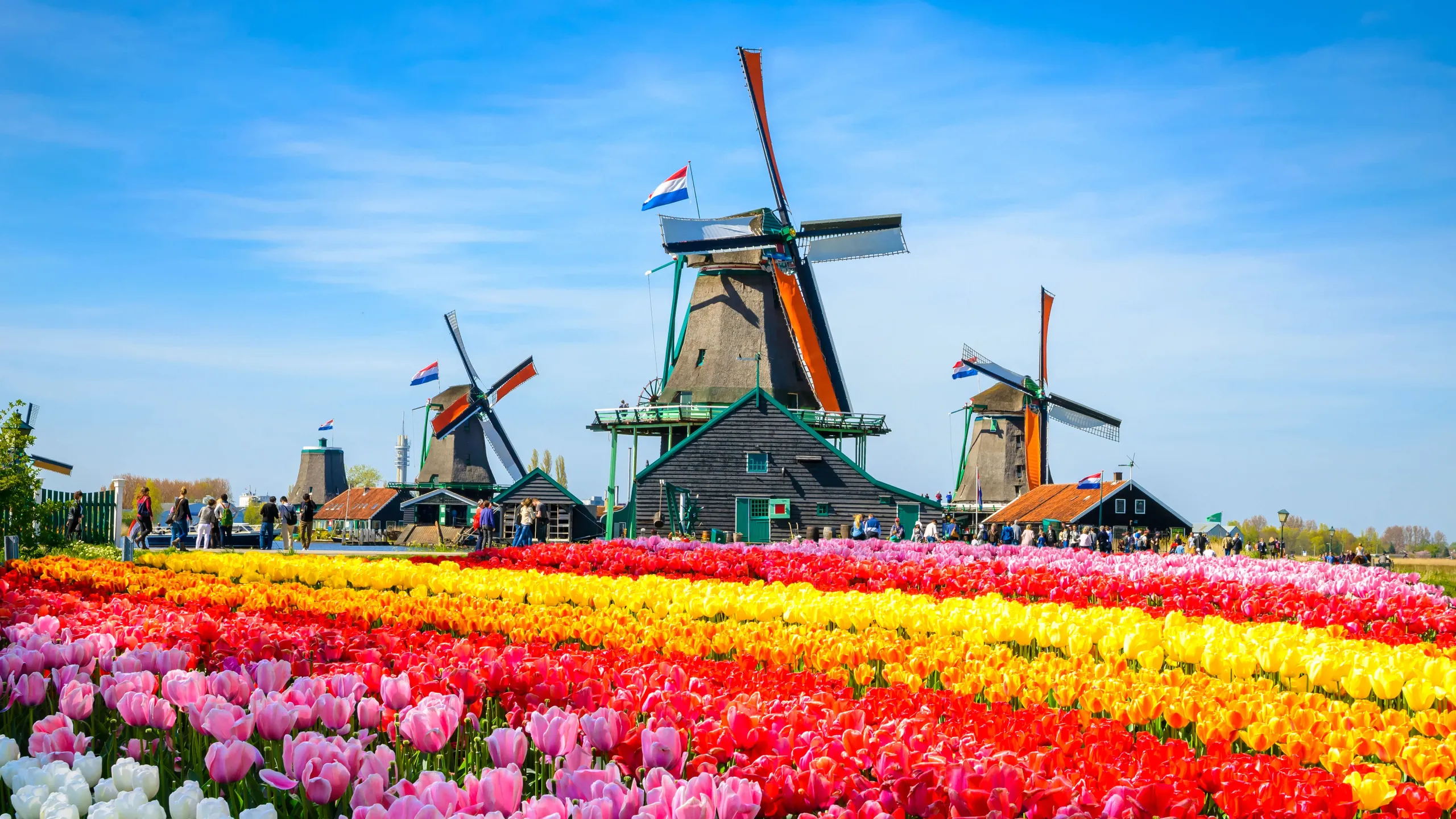Amsterdam kanaal huizen en historische waterkant in de Nederland