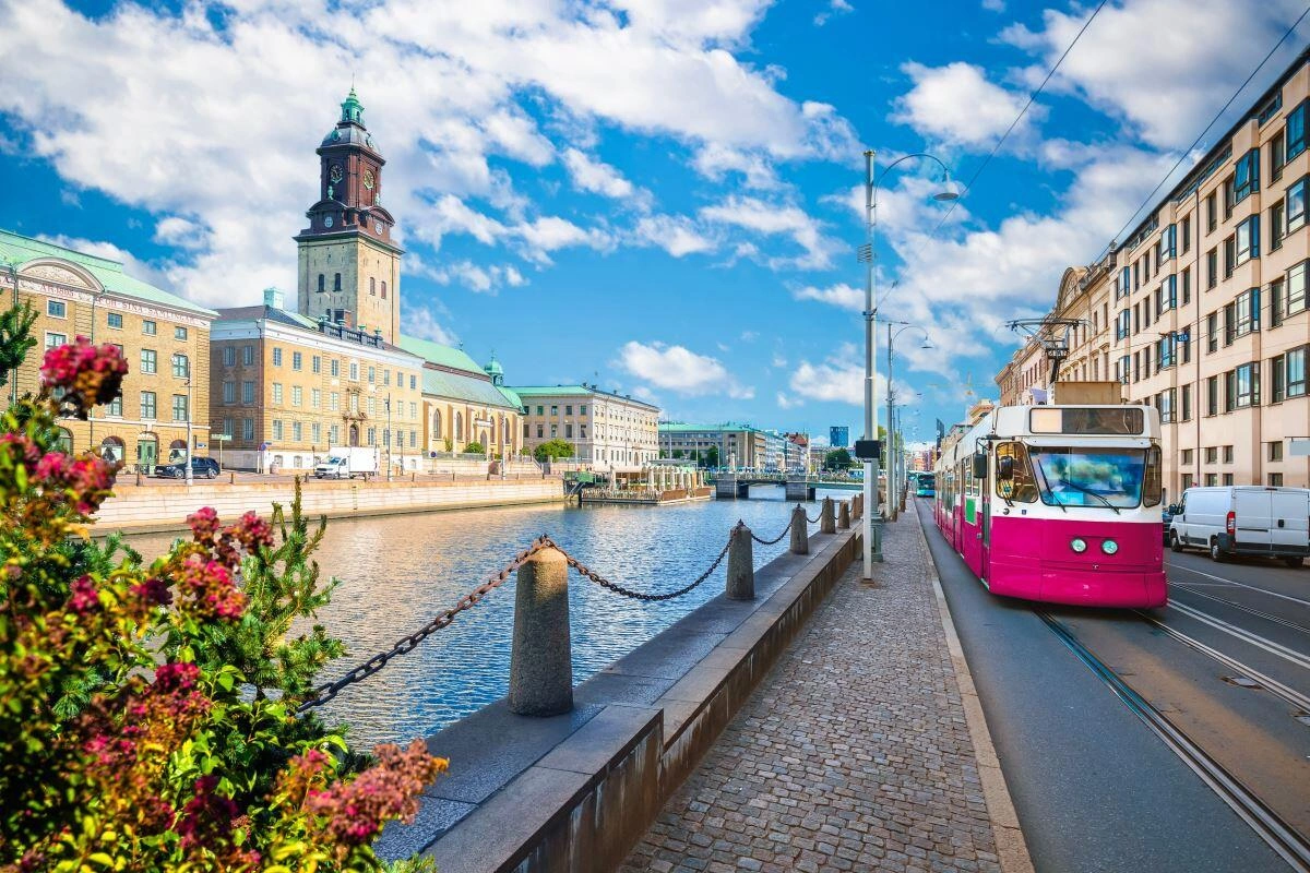 Göteborg waterkant en cityscape op de west kust van Zweden