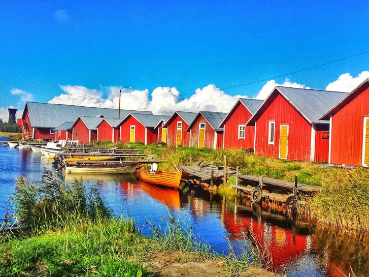Kvarken Archipel eilanden en ondiepe Oostzee landschap tussen Finland en Zweden