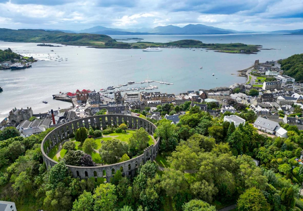Oban haven op Schotlands west kust