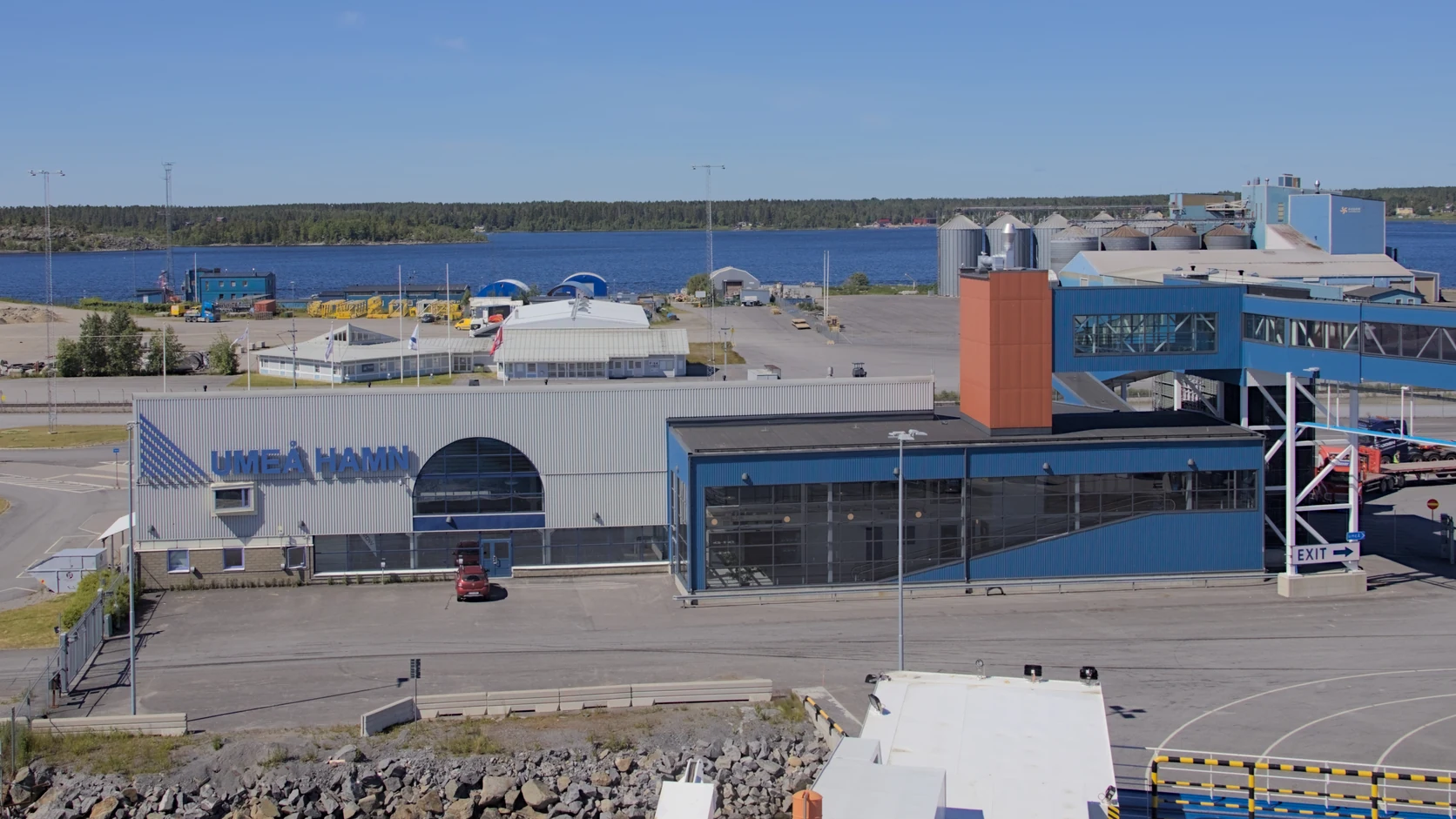 Umeå veerbootterminal bij Holmsund in Zweden