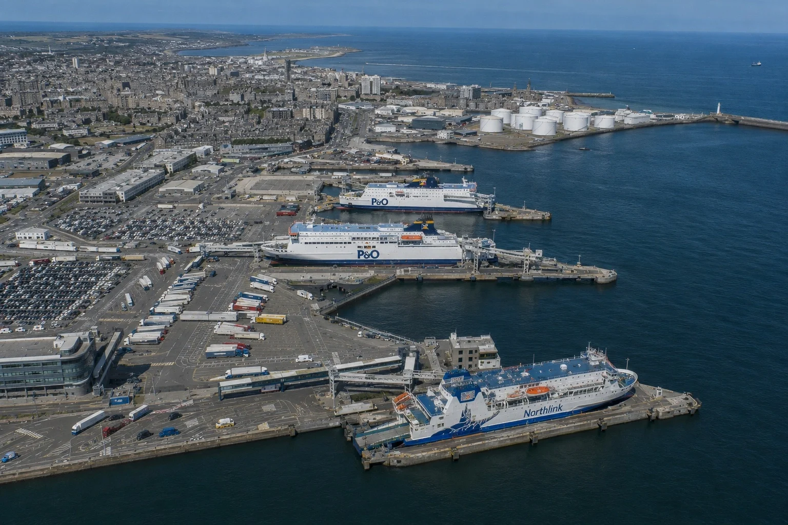 Aberdeen veerbootterminal en haven