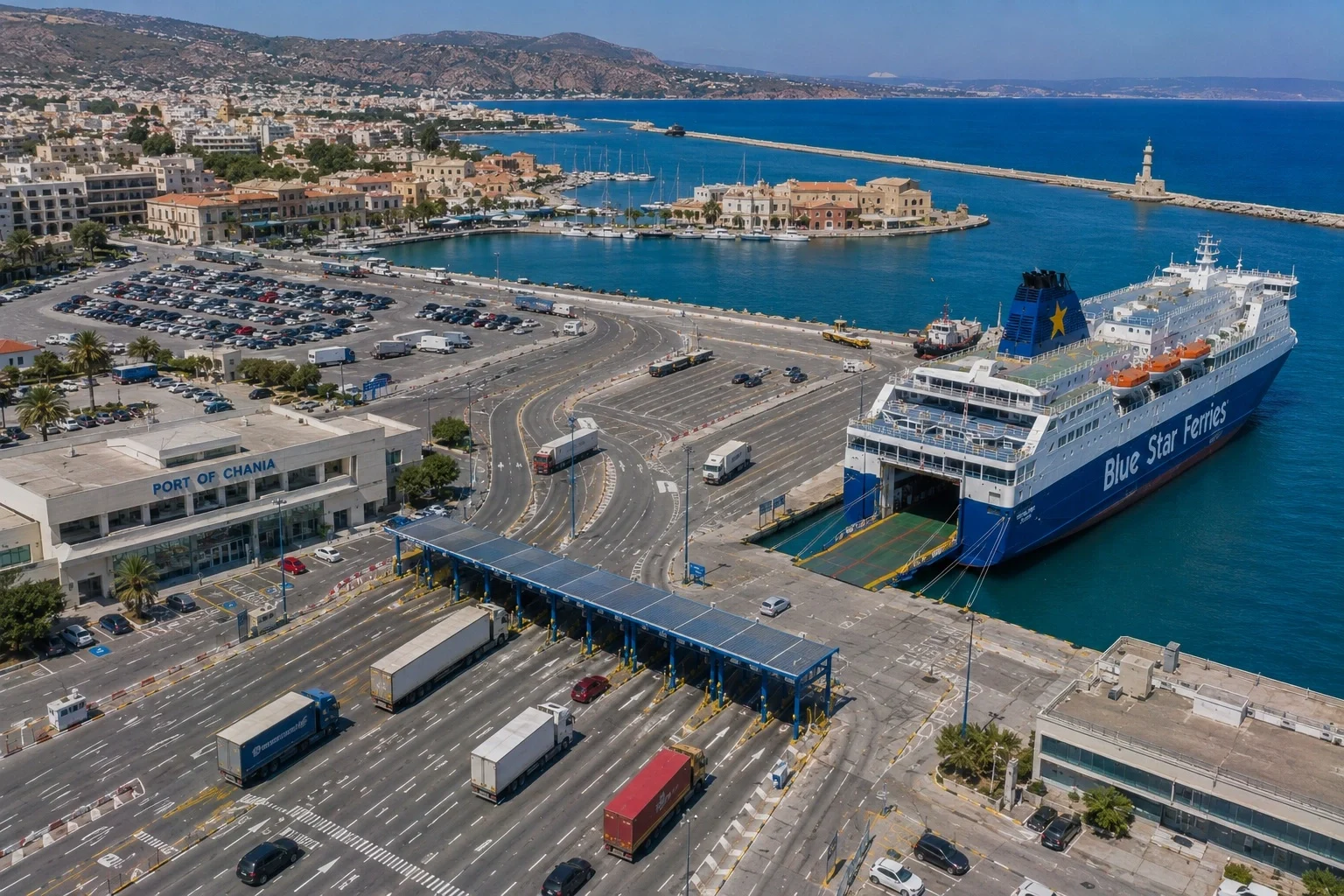 Souda passagiersveerboothaven bedient Chania in Kreta