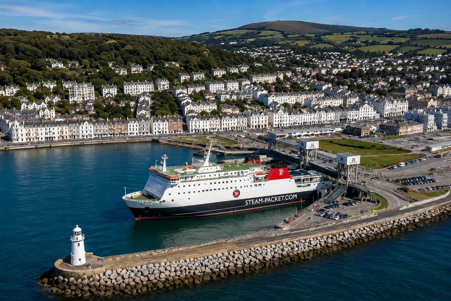 Douglas Zee Terminal en haven op de Isle of Man