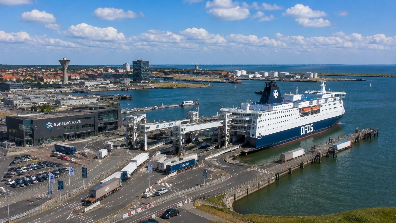 Esbjerg passagiersveerbootterminal voor de korte overtocht naar Fanø