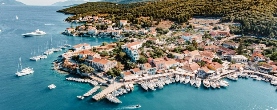 Fiskardo veerboothaven, Kefalonia
