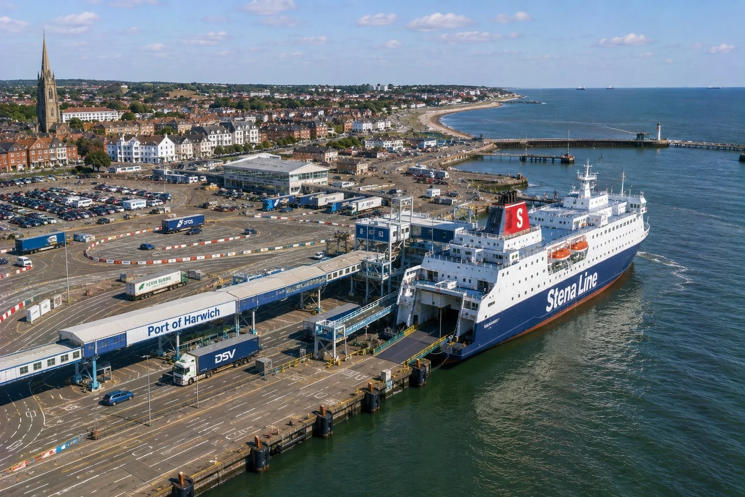 Harwich Internationale Veerboot Haven bij Parkeston Quay in Essex
