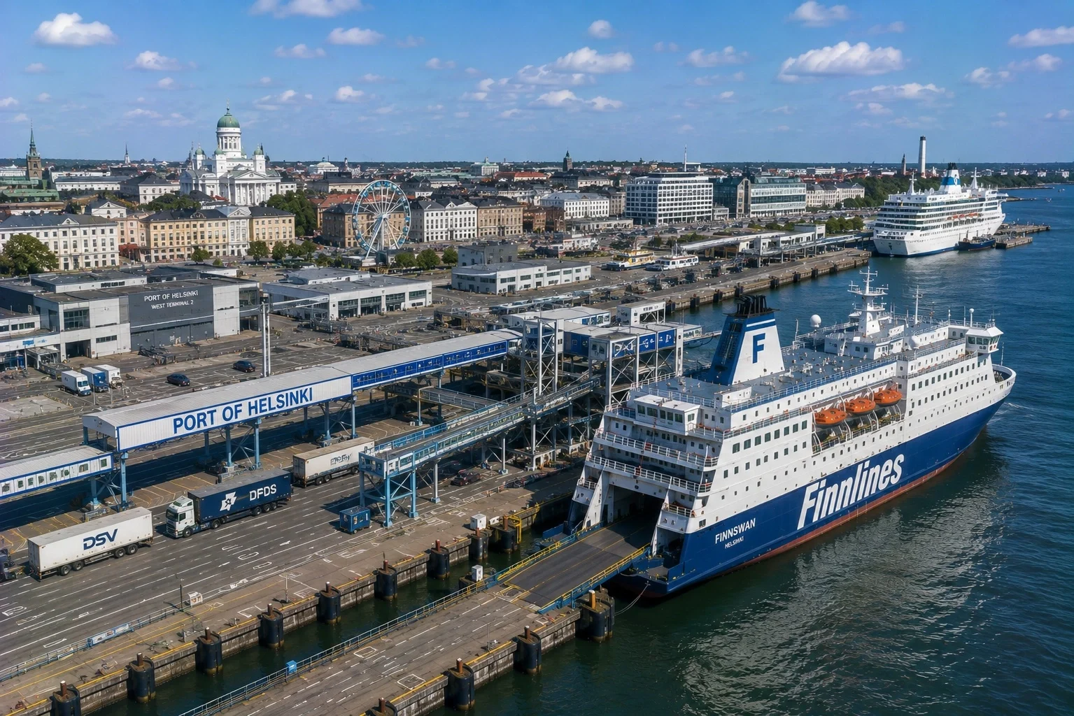 Passagiersveerbootterminal in Helsinki, Finland