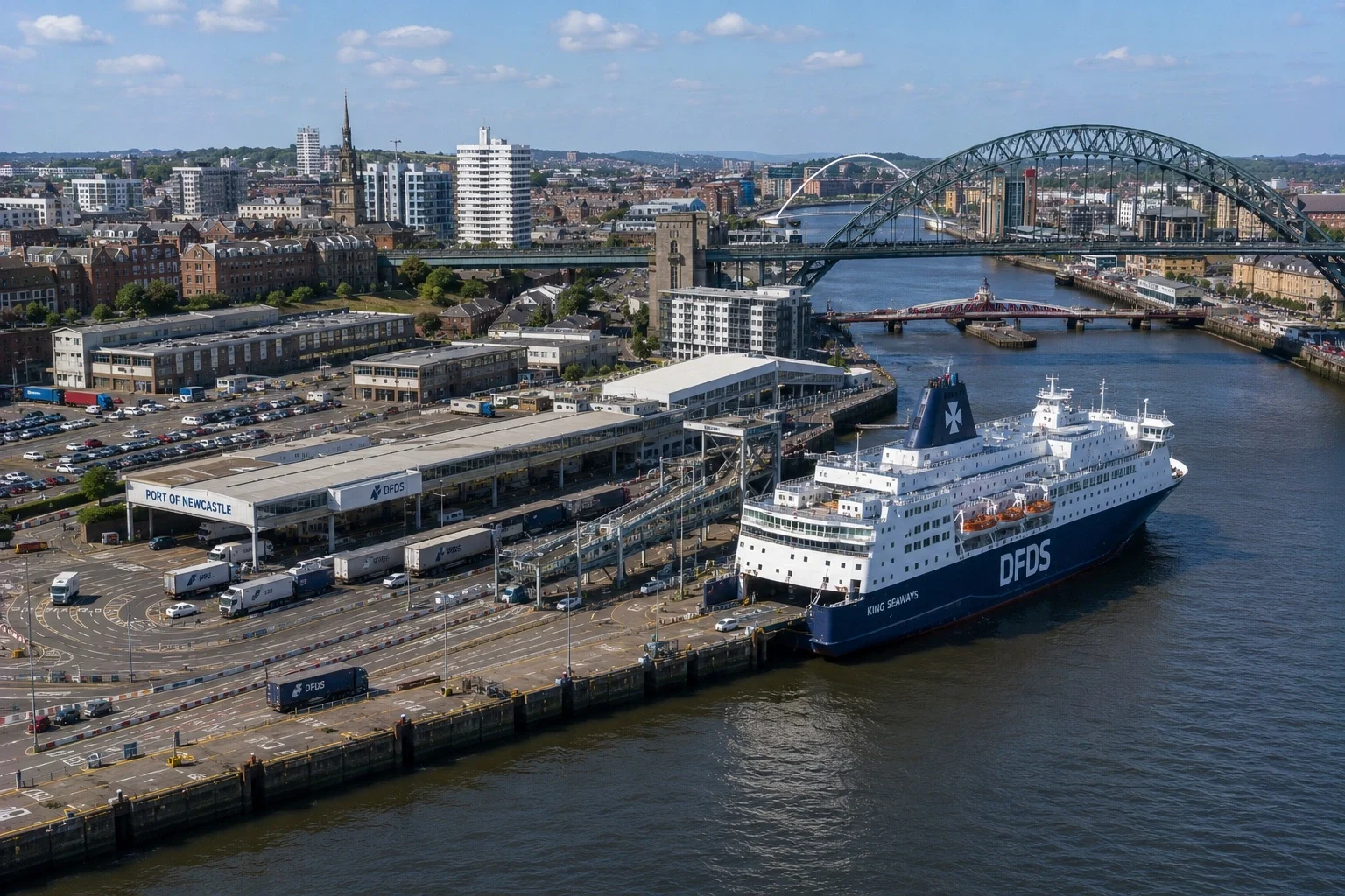 Newcastle passagiersveerbootterminal, de belangrijkste oostkust internationale veerboottoegangspoort voor Edinburgh reizigers