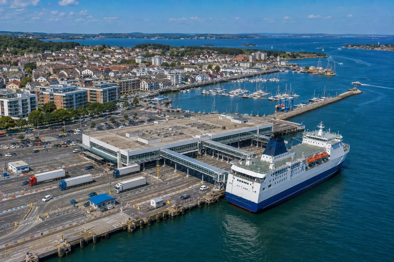 Poole veerboothaven in Dorset