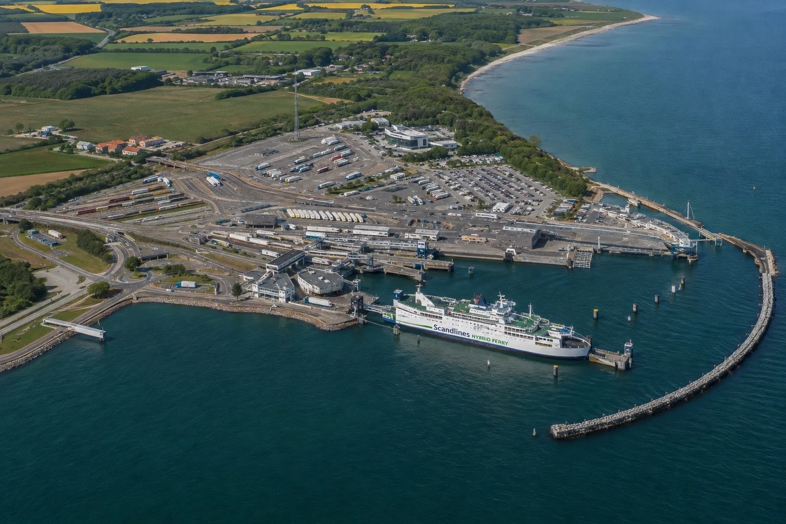 Puttgarden veerboothaven op Fehmarn in Duitsland