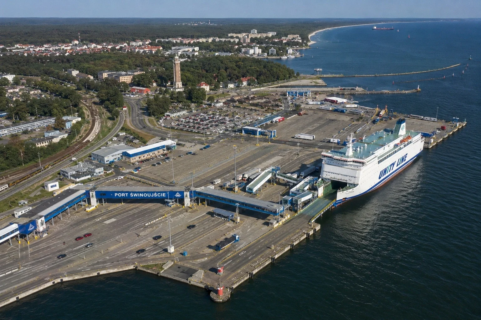 Świnoujście veerboothaven in Polen
