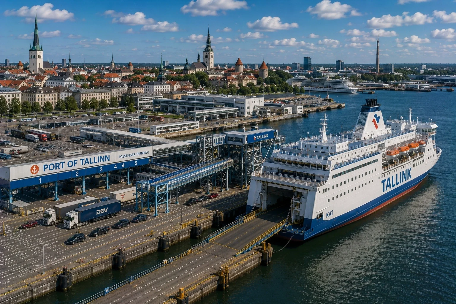 Tallinn veerboothaven en veerbootterminal zone