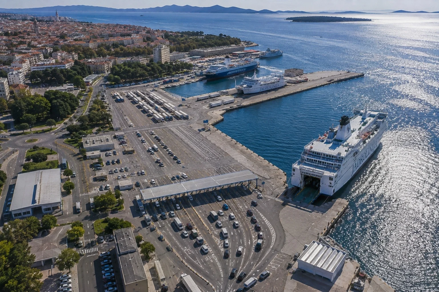 Zadar Gaženica veerboothaven op de Kroatiën kust