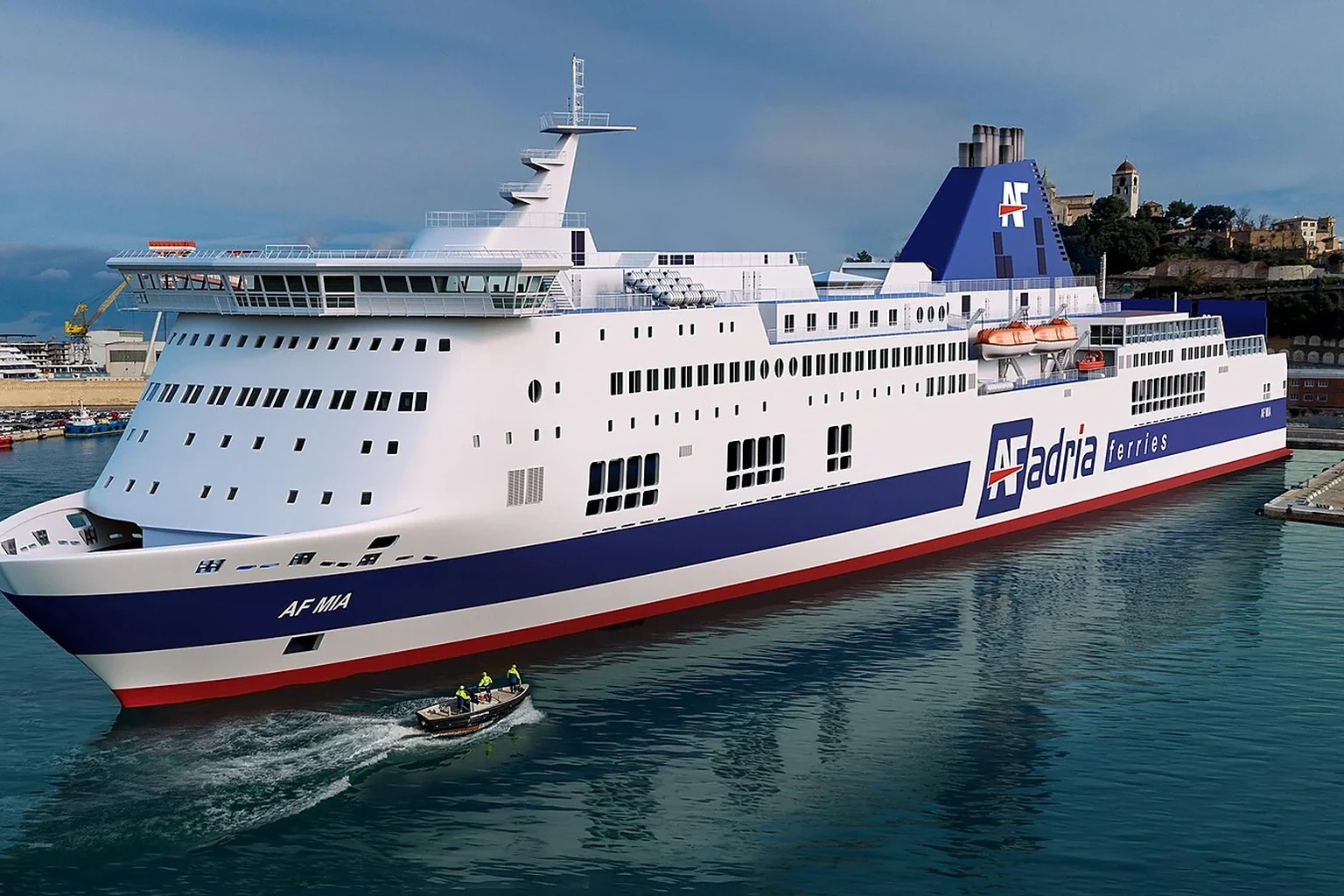 Adria Ferries passagiersveerboot afvaart over de Adriatische Zee