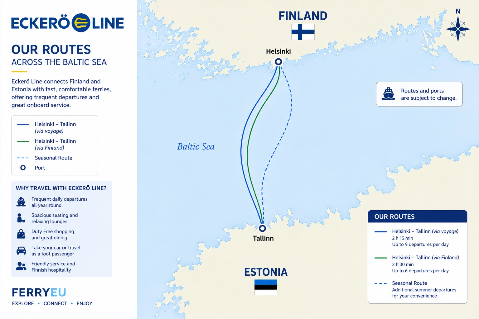 Eckerö Line route kaart