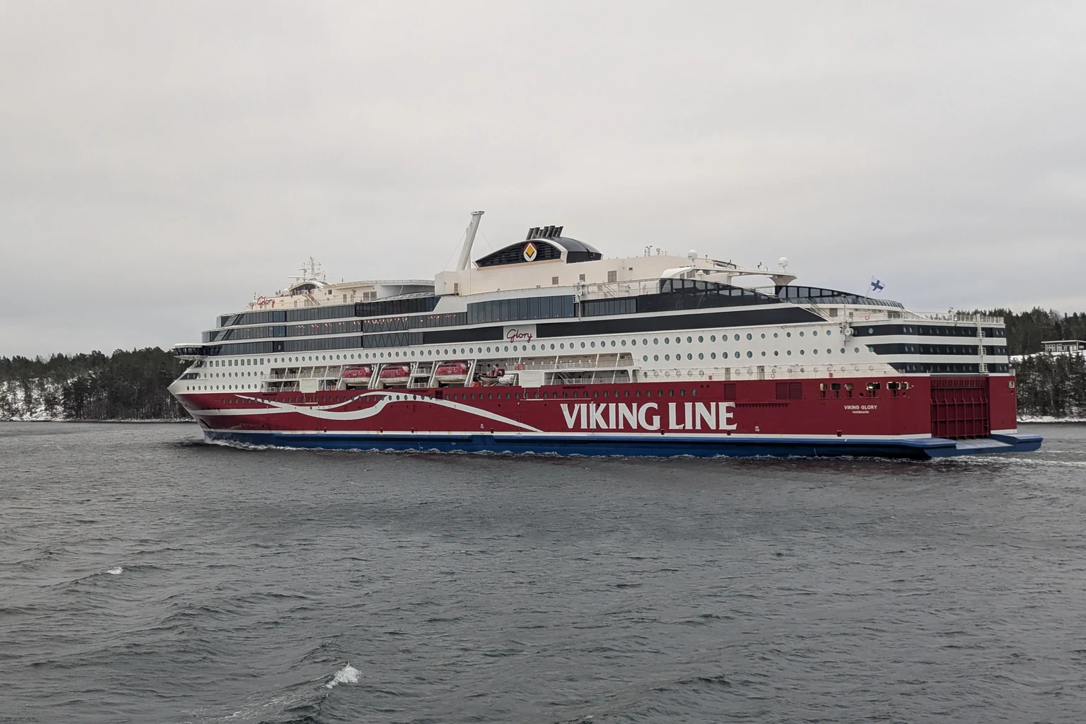 Viking Glory afvaart in de Oostzee