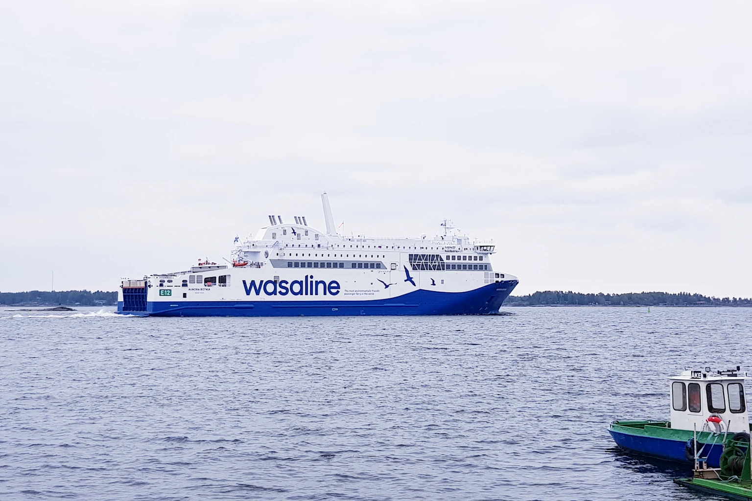 Aurora Botnia afvaart van Vaasa