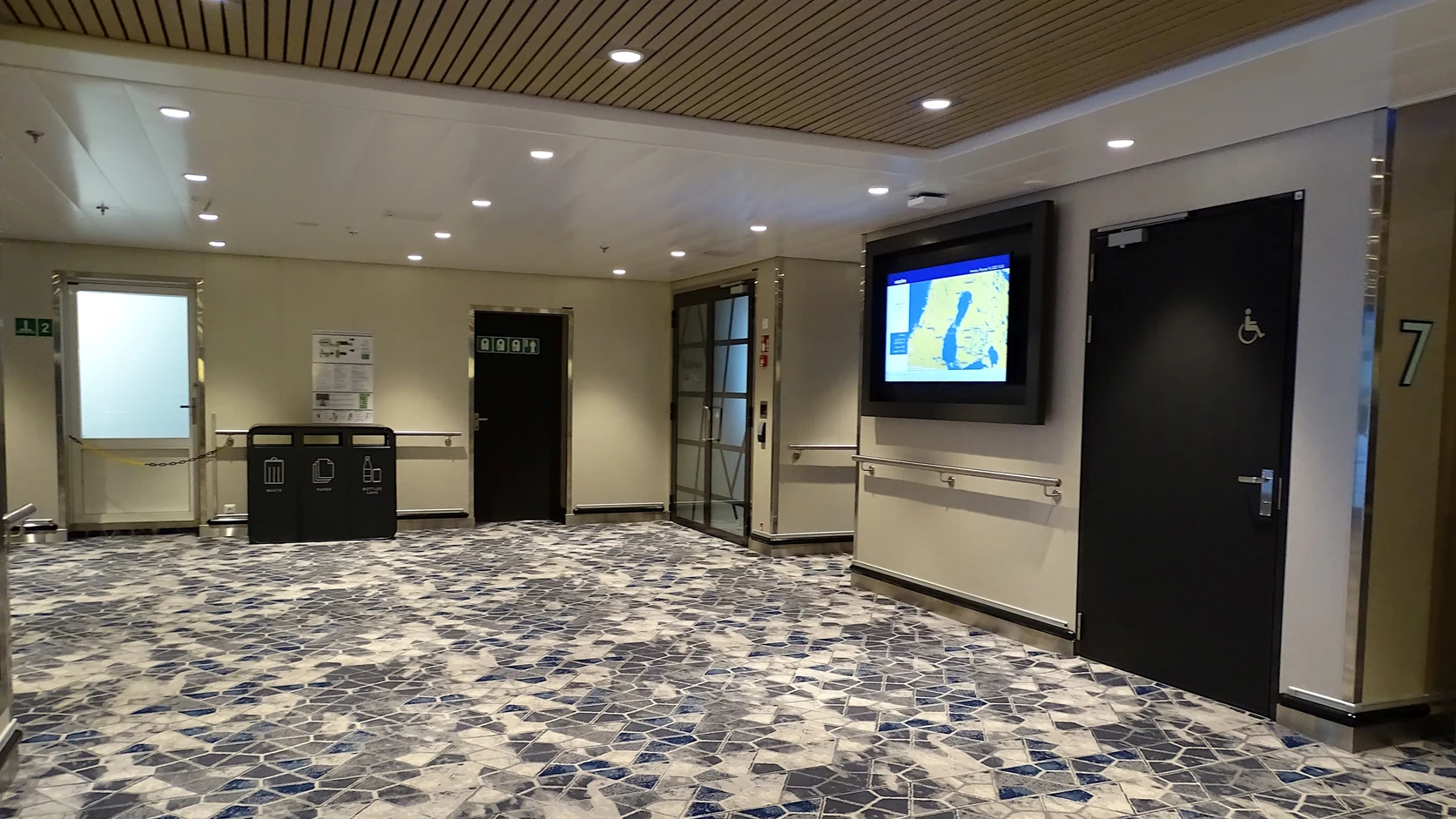 Passagier accommodatie verbinding op Aurora Botnia