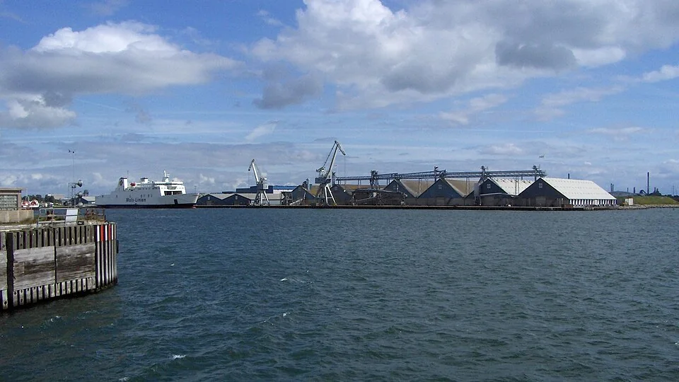 De waterkant en havenomgeving van Kalundborg